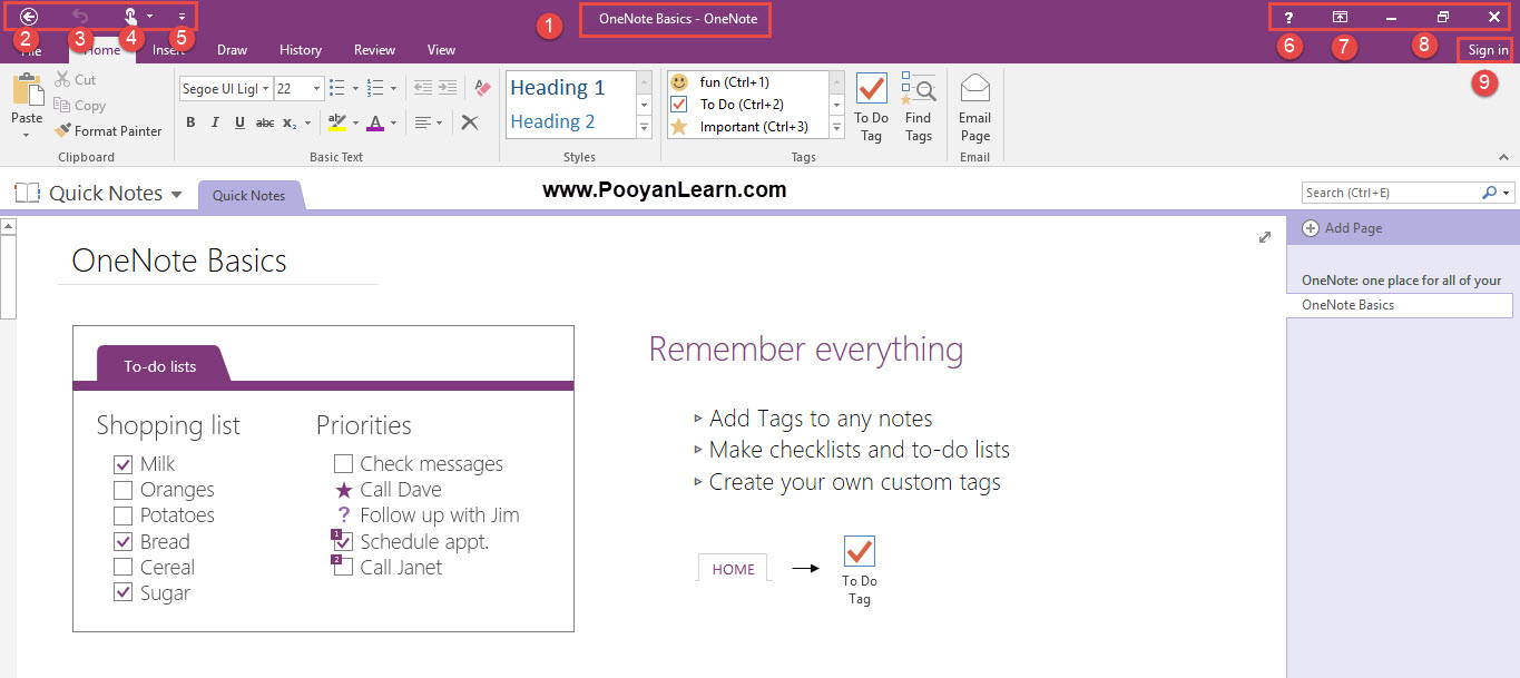 گشت و گذاری در نرم‌افزار OneNote - پویان لرن
