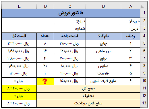 کاربرد Goal Seek در اکسل